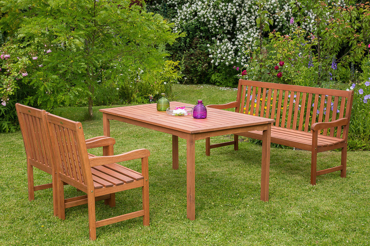 GARTENBANK 157/89/58 cm  in Naturfarben  - Naturfarben, Basics, Holz (157/89/58cm) - Gardenson