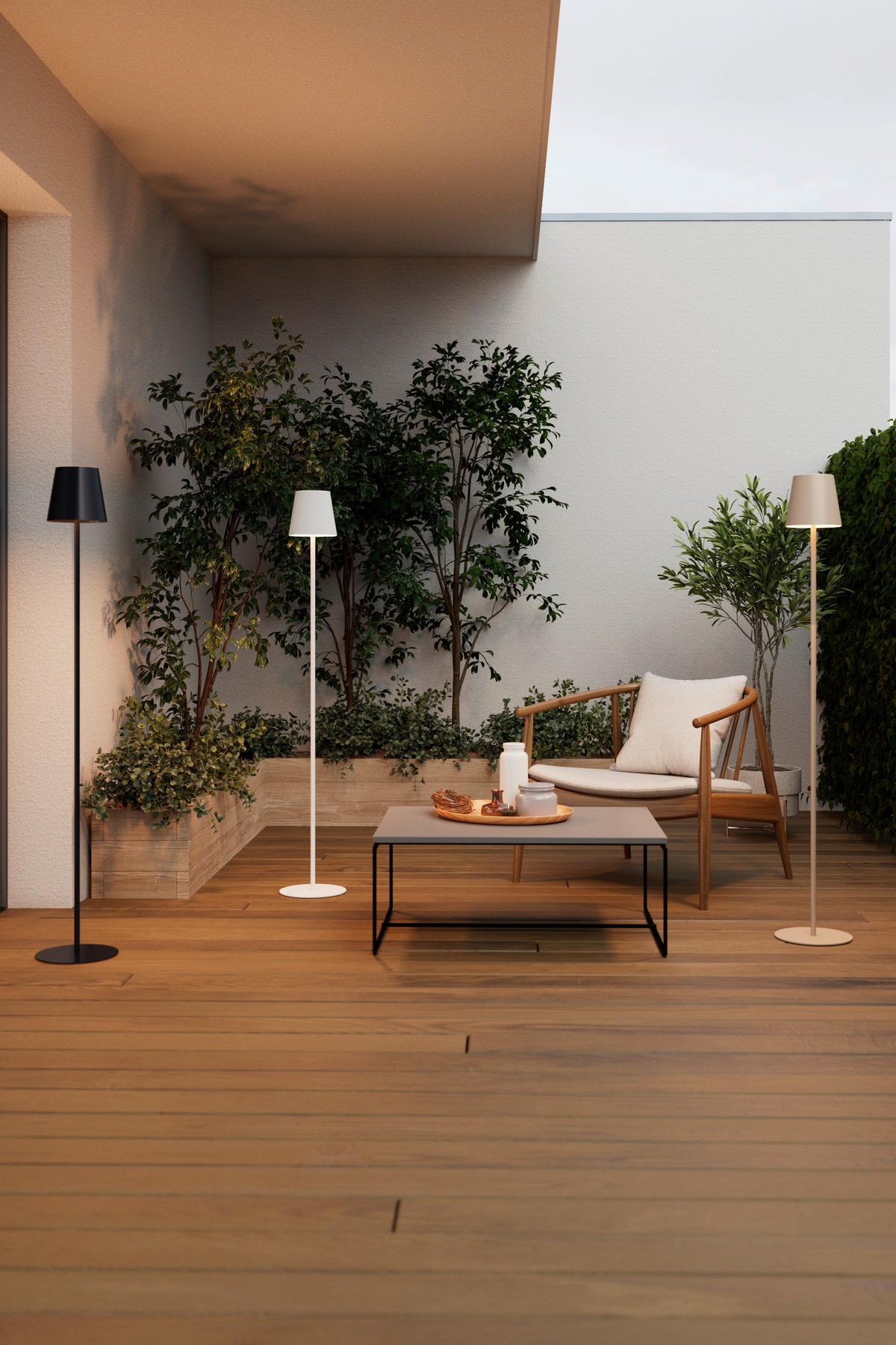 PORTABEL GOLVLAMPA Lauderdale 22/130 cm    - sandfärgad, Design, metall/plast (22/130cm) - Novel