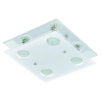 LED-DECKENLEUCHTE ARBORIO 27,0/27,0/8,5 cm  - Chromfarben, Basics, Metall (27,0/27,0/8,5cm) - Eglo