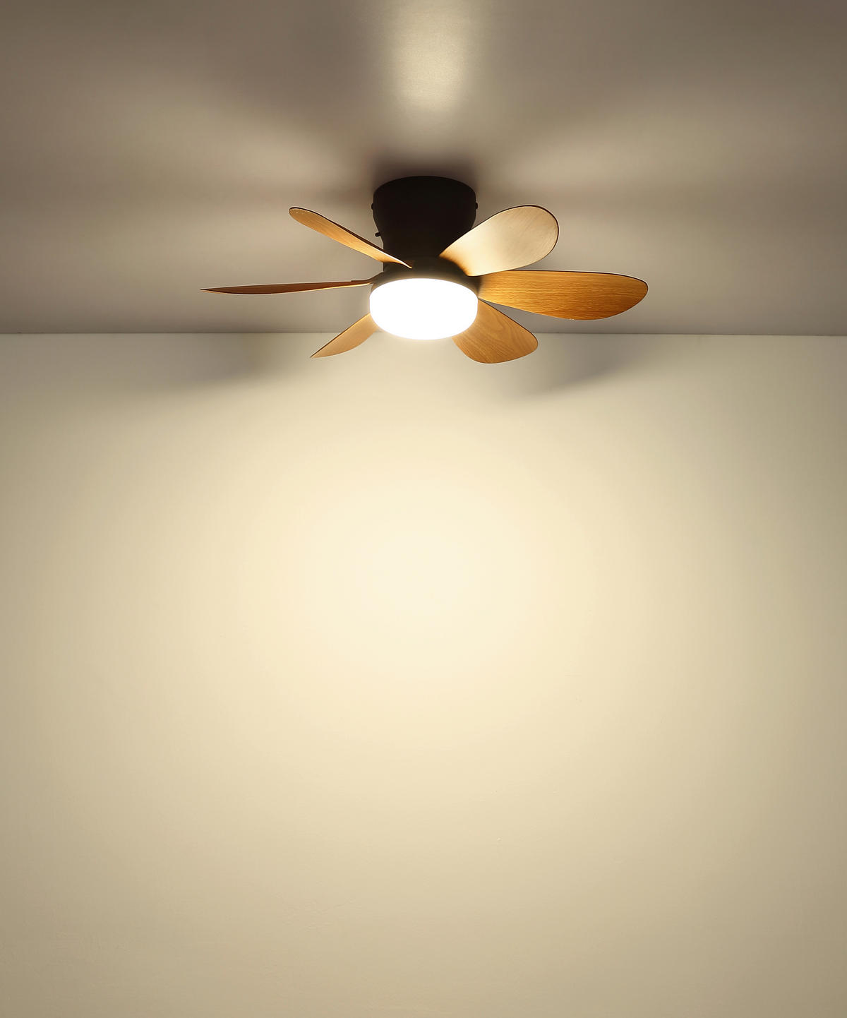 DECKENVENTILATOR Delores 50/16,5 cm  - Schwarz/Braun, Design, Kunststoff/Metall (50/16,5cm) - Globo
