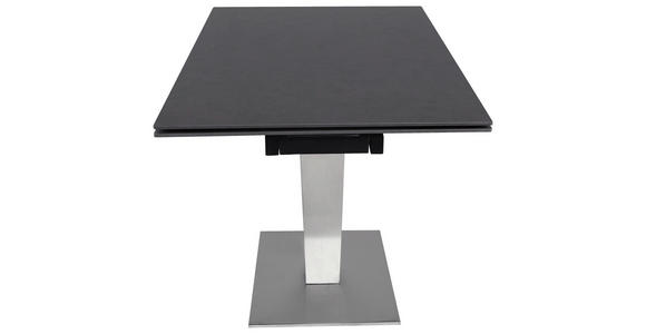 ESSTISCH Anthrazit, Edelstahlfarben rechteckig  ausziehbar  - Edelstahlfarben/Anthrazit, Design, Keramik/Metall (120-179/80/76cm) - Novel