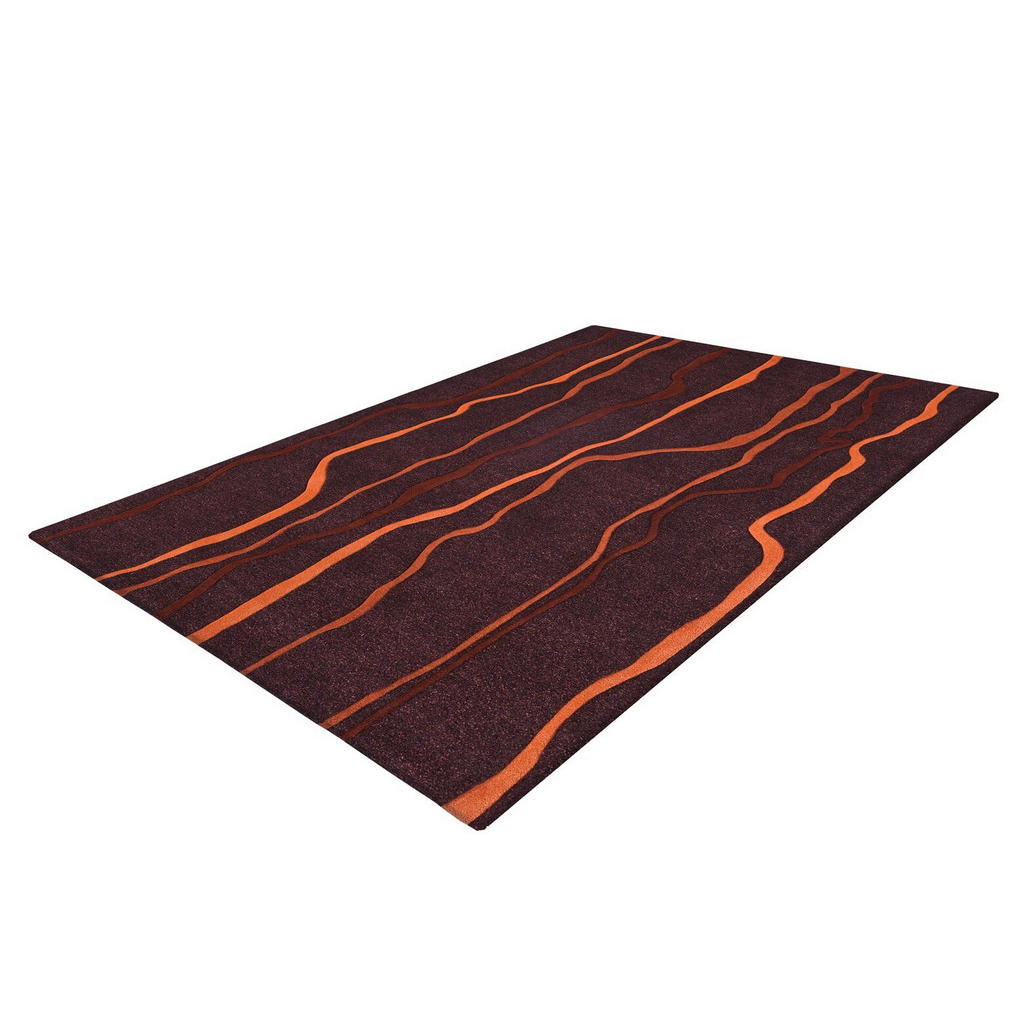 Thumbnail - Novel Flachwebeteppich, Taupe, Orange, Textil, Abstraktes, rechteckig, 70x140 cm, pflegeleicht, Teppiche & Böden, Teppic...