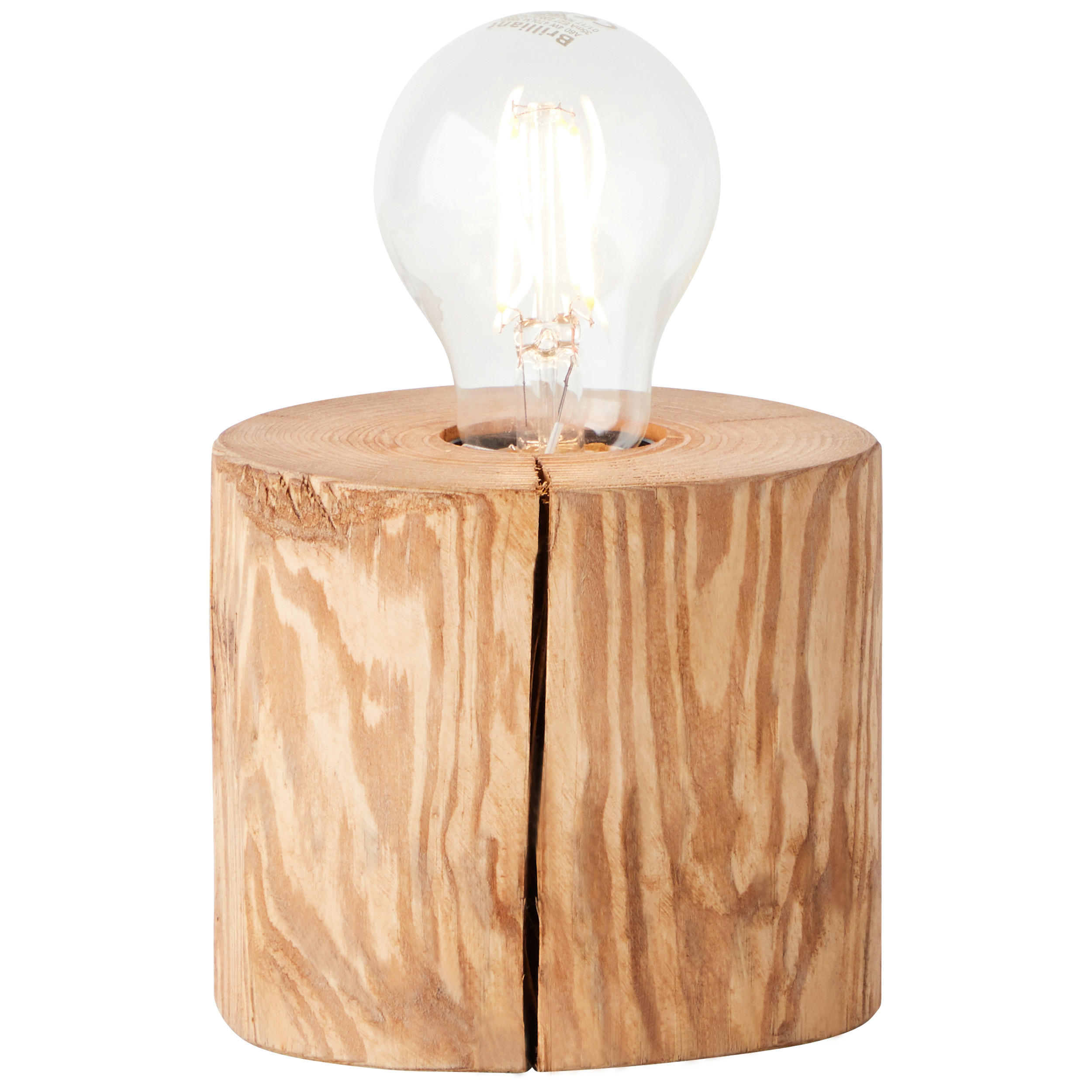 TISCHLEUCHTE - Kieferfarben, Natur, Holz (10/10cm) - Brilliant