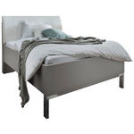 BETT 90/200 cm  in Grau, Weiß  - Chromfarben/Weiß, KONVENTIONELL, Holzwerkstoff/Textil (90/200cm) - Dieter Knoll