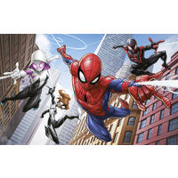 FOTOTAPETE SPIDER-MAN SWINGING CREW  - Naturfarben, Design, Textil (400/250cm) - Marvel