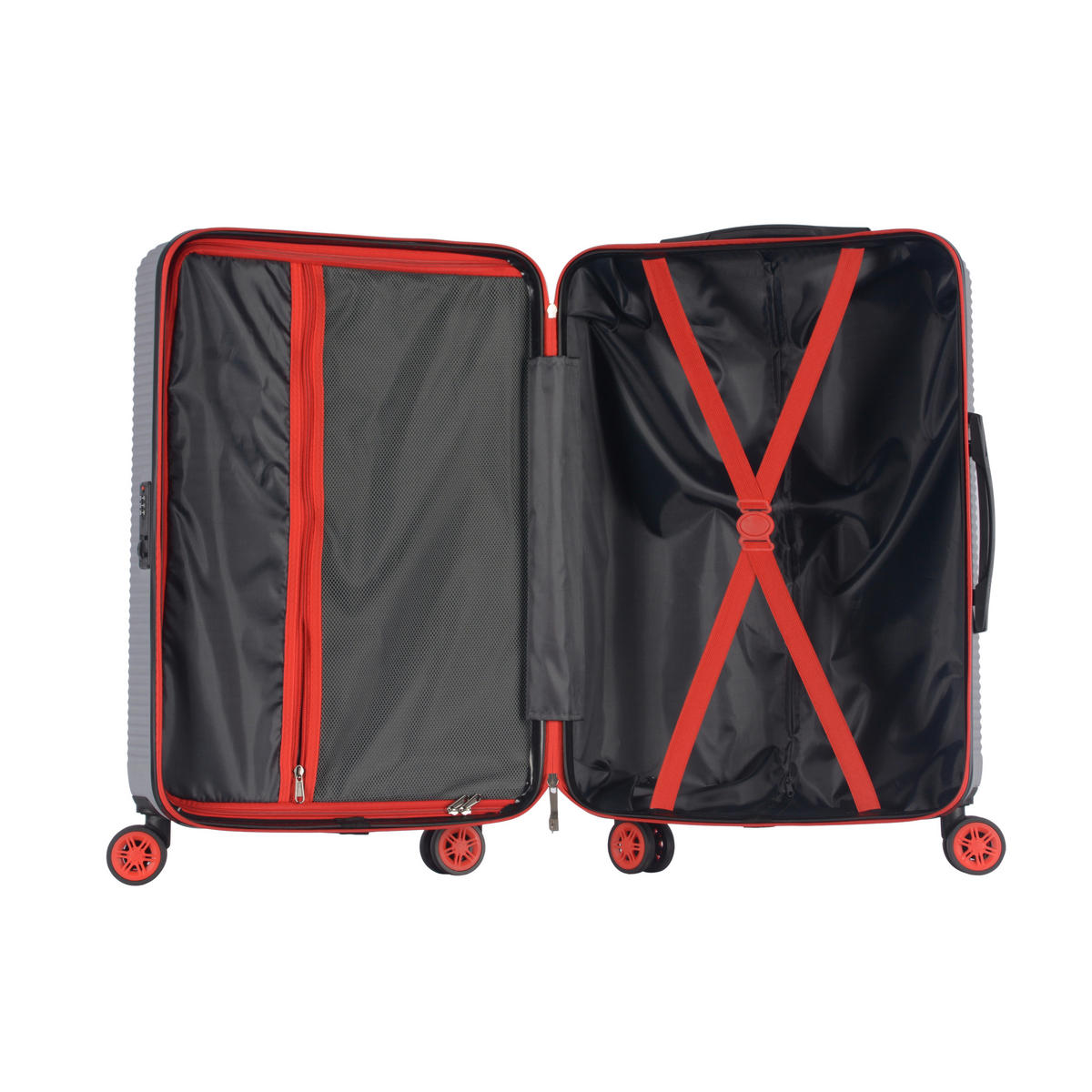 SET VALIZE DE CĂLĂTORIE - gri deschis, Design, plastic (51/76/30cm) - Schneiders