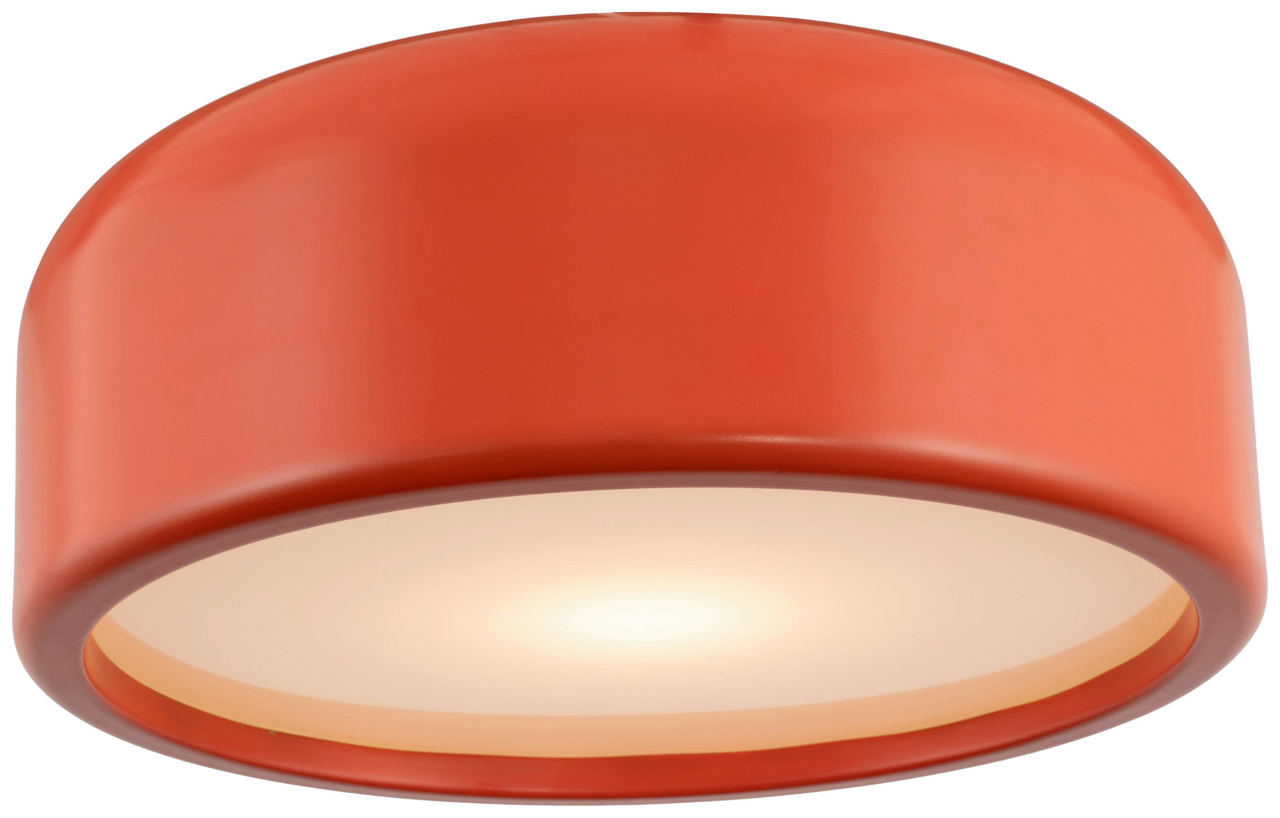 DECKENLEUCHTE 35/17.5 cm   - Weinrot, Design, Kunststoff/Metall (35/17.5cm) - Collet's Monde