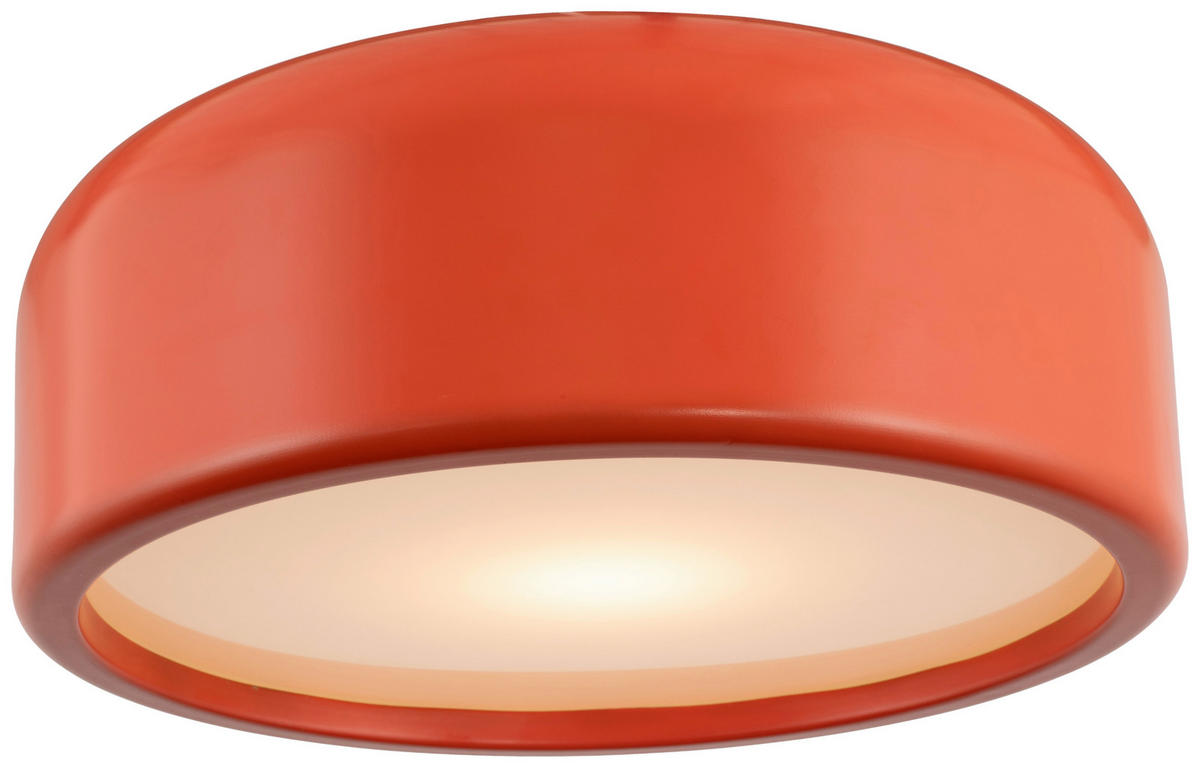 DECKENLEUCHTE 35/17.5 cm   - Weinrot, Design, Kunststoff/Metall (35/17.5cm) - Collet's Monde