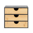 AUFBEWAHRUNGSBOX - Schwarz/Naturfarben, Basics, Naturmaterialien/Holzwerkstoff (20/13/17,5cm) - Ambia Home