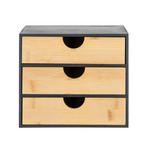 AUFBEWAHRUNGSBOX - Schwarz/Naturfarben, Basics, Naturmaterialien/Holzwerkstoff (20/13/17,5cm) - Ambia Home