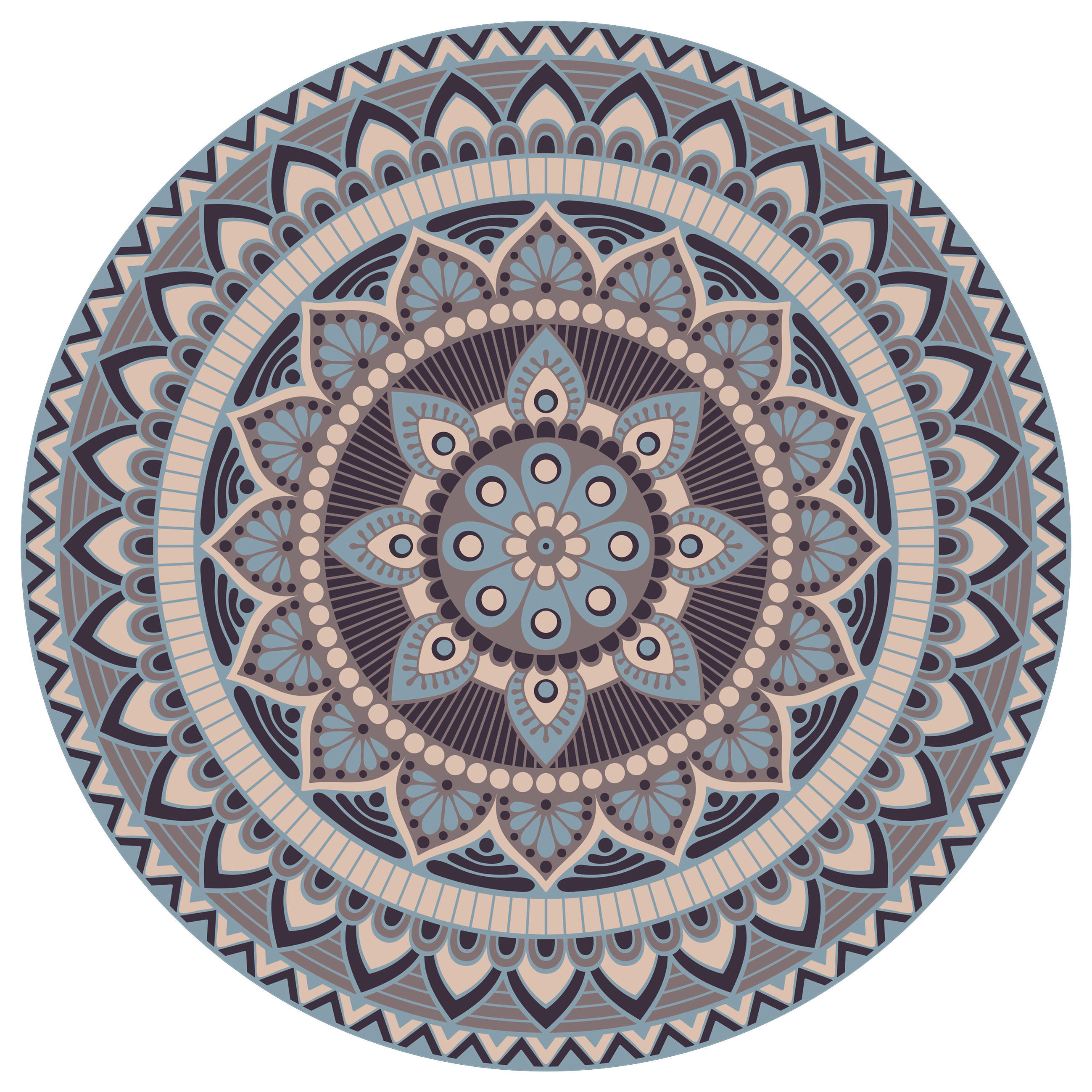 OUTDOORTEPPICH 80/80 cm  - Blau, Design, Kunststoff (80/80cm)