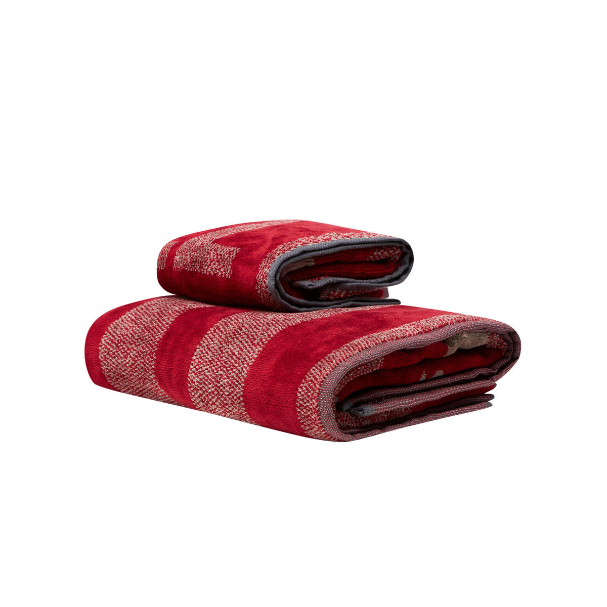 FROTTIERSET SMILE Rot 2-teilig  - Rot, Basics, Textil - Diesel