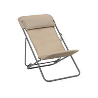 STRANDSTUHL Stahl Titanfarben, Mokka  - Titanfarben/Mokka, Basics, Textil/Metall (62/91/76cm) - Lafuma Mobilier