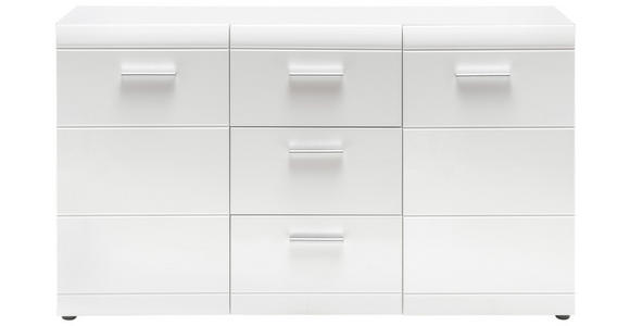 SIDEBOARD 144/86/40 cm in Weiß - Silberfarben/Weiß, Design, Holzwerkstoff/Kunststoff (144/86/40cm) - Carryhome