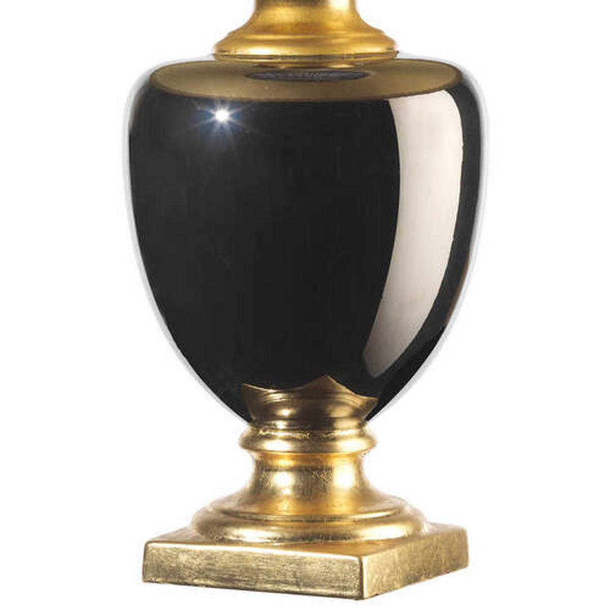STOLNÍ LAMPA, E27, 45/45/75 cm - černá/barvy zlata, Konvenční, textil/keramika (45/45/75cm)