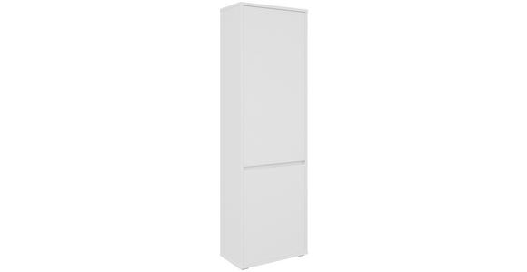 GARDEROBENSCHRANK Liv  in 60/195/33,8 cm  - Silberfarben/Weiß, KONVENTIONELL, Holzwerkstoff (60/195/33,8cm) - Xora