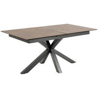 ESSTISCH in Keramik 168-210/90/76 cm  - Rostfarben/Schwarz, Design, Keramik/Metall (168-210/90/76cm) - MID.YOU