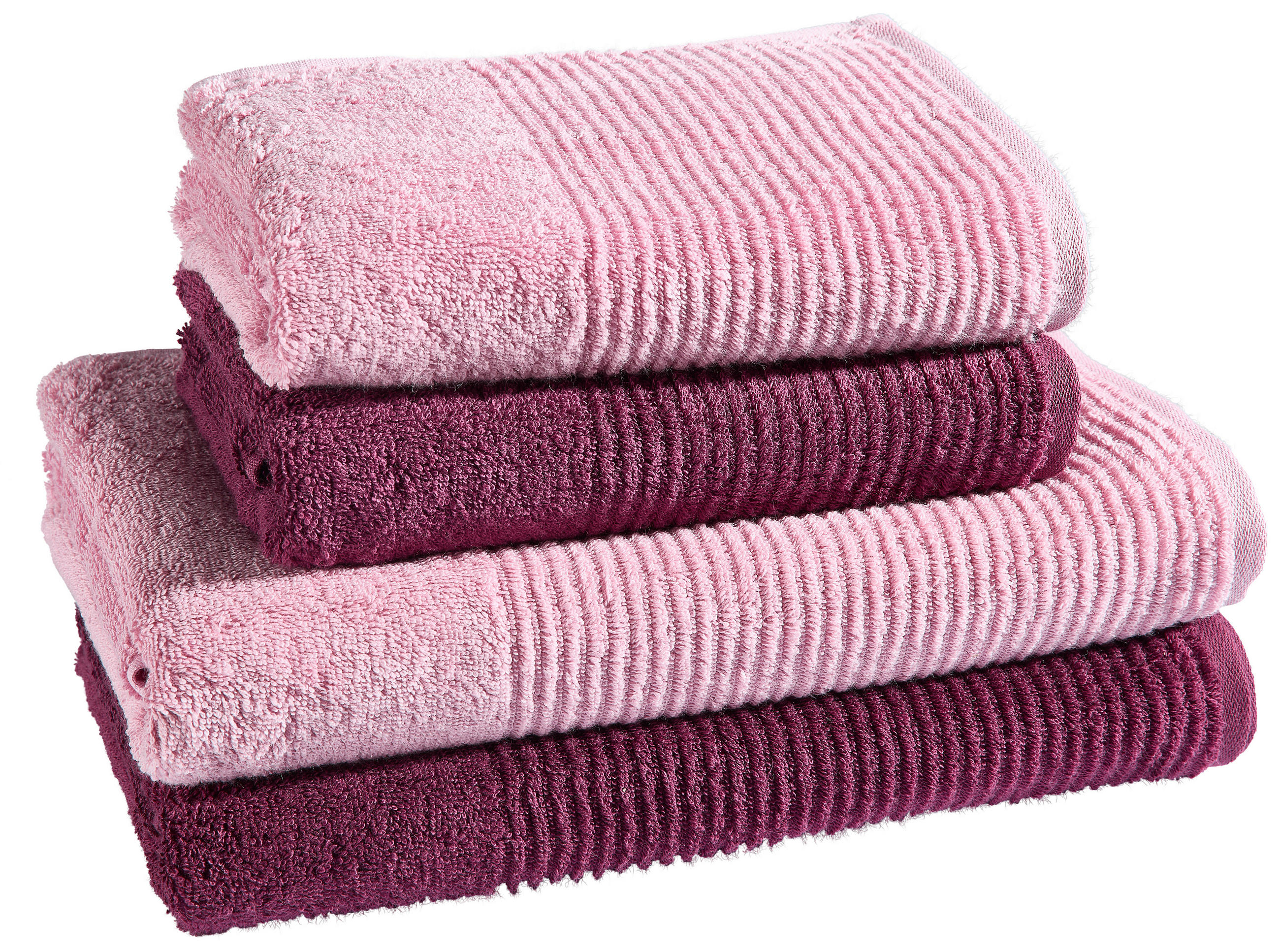 FROTTIERSET Batoni Set Rosa 4-teilig  - Rosa, Basics, Textil - Vossen