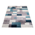 WEBTEPPICH 240/290 cm Astor Grid Grau, Petrol  - Petrol/Grau, Design, Textil (240/290cm) - Novel
