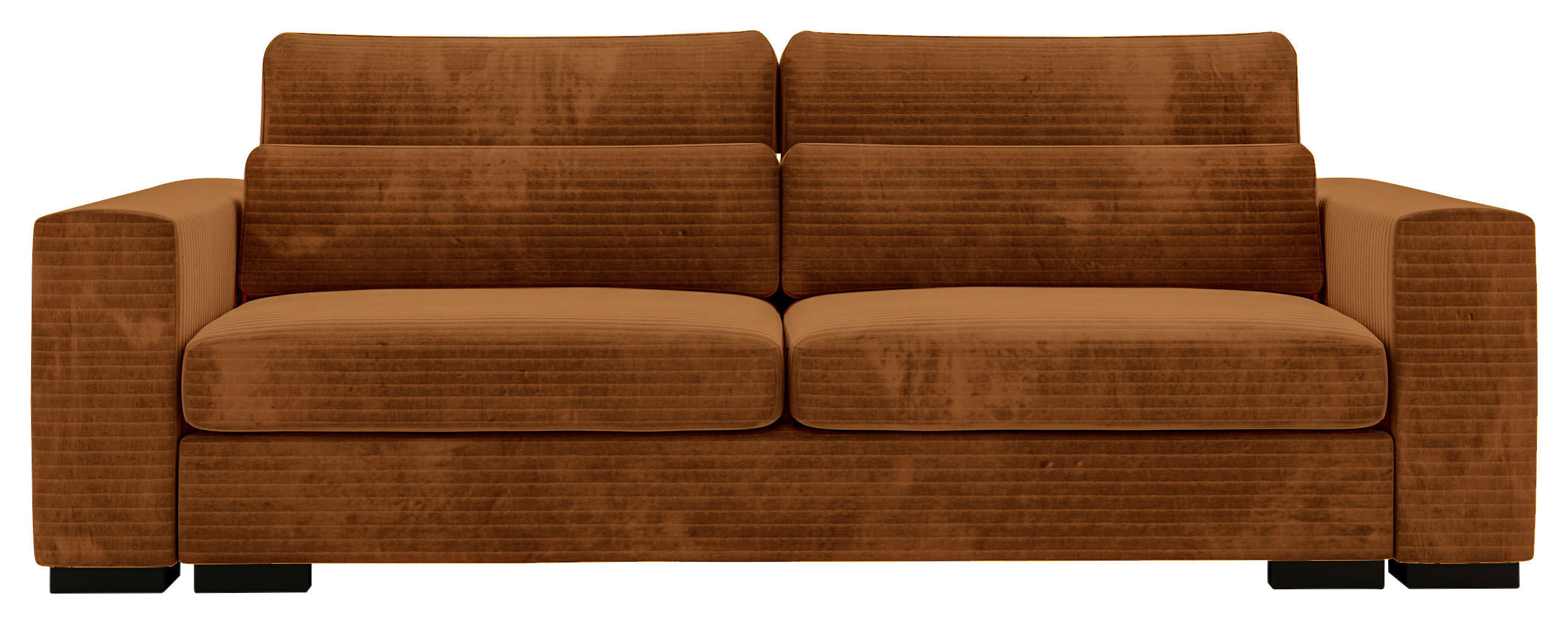 SCHLAFSOFA  in Flachgewebe Rostfarben  - Rostfarben/Schwarz, KONVENTIONELL, Kunststoff/Textil (235/80/120cm) - Carryhome