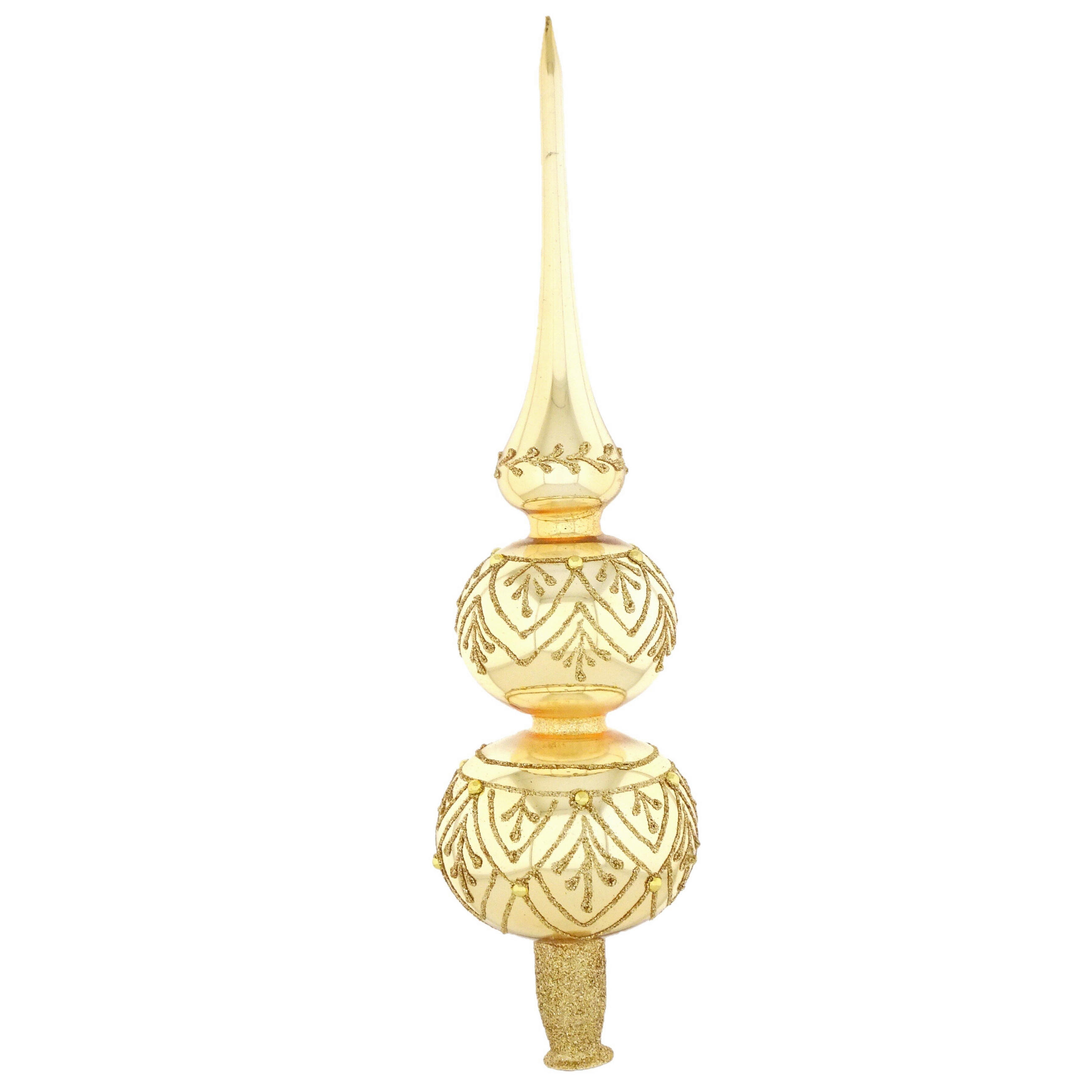 VÂRF DE BRAD DE CRĂCIUN - auriu, Lifestyle, sticlă (33cm) - X-Mas