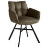 ARMLEHNSTUHL  in Mikrofaser  - Taupe/Schwarz, Design, Textil/Metall (60/84/65cm) - SetOne by Musterring