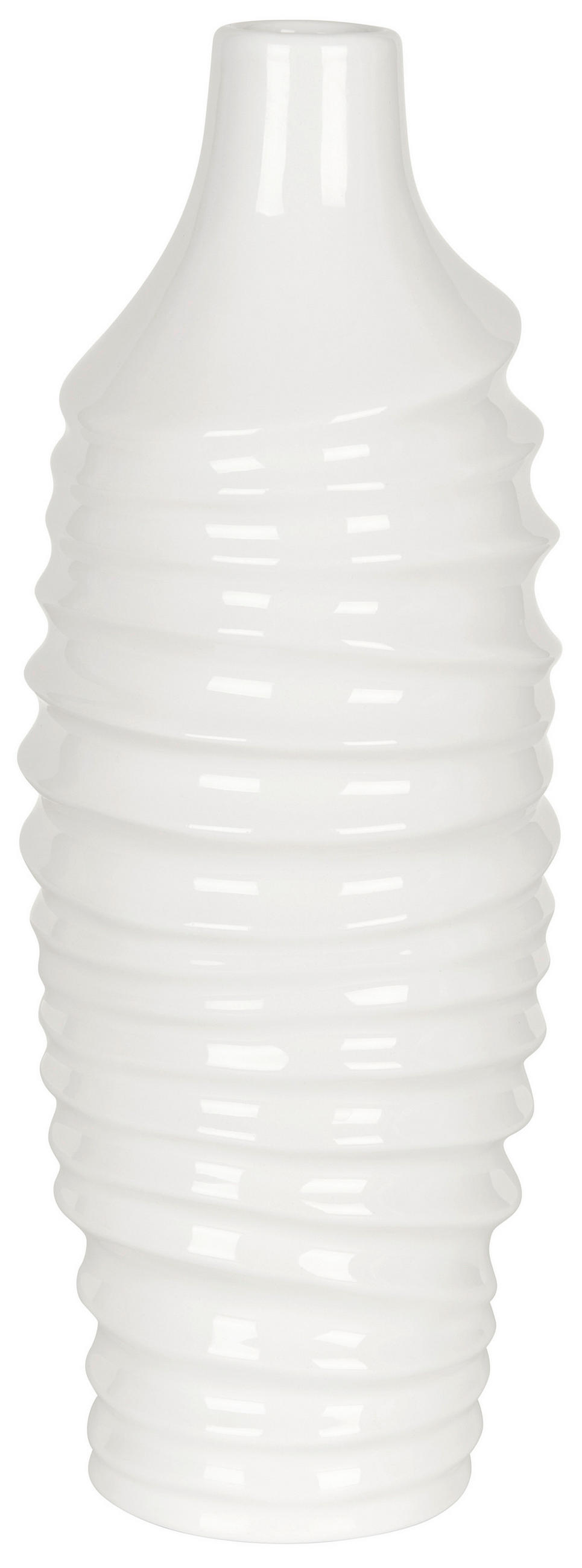 VASE 36,6 cm  - Weiß, Design, Keramik (12,5/36,6/13,5cm) - Ambia Home