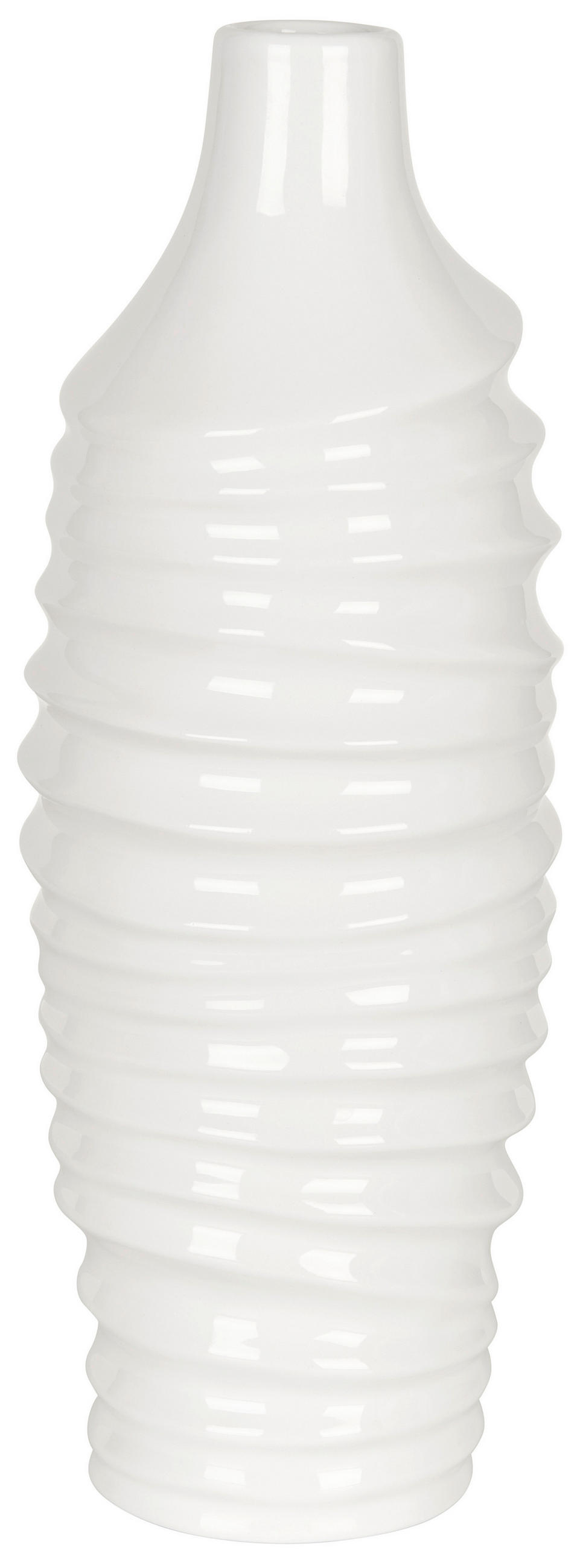 VASE 36,6 cm  - Weiß, Design, Keramik (12,5/36,6/13,5cm) - Ambia Home