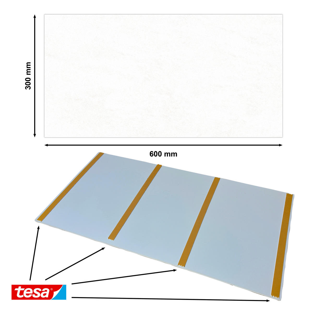 WANDPANEEL Baridecor Aqua Weiß  - Weiß, Design, Kunststoff (60/30/0,4cm)