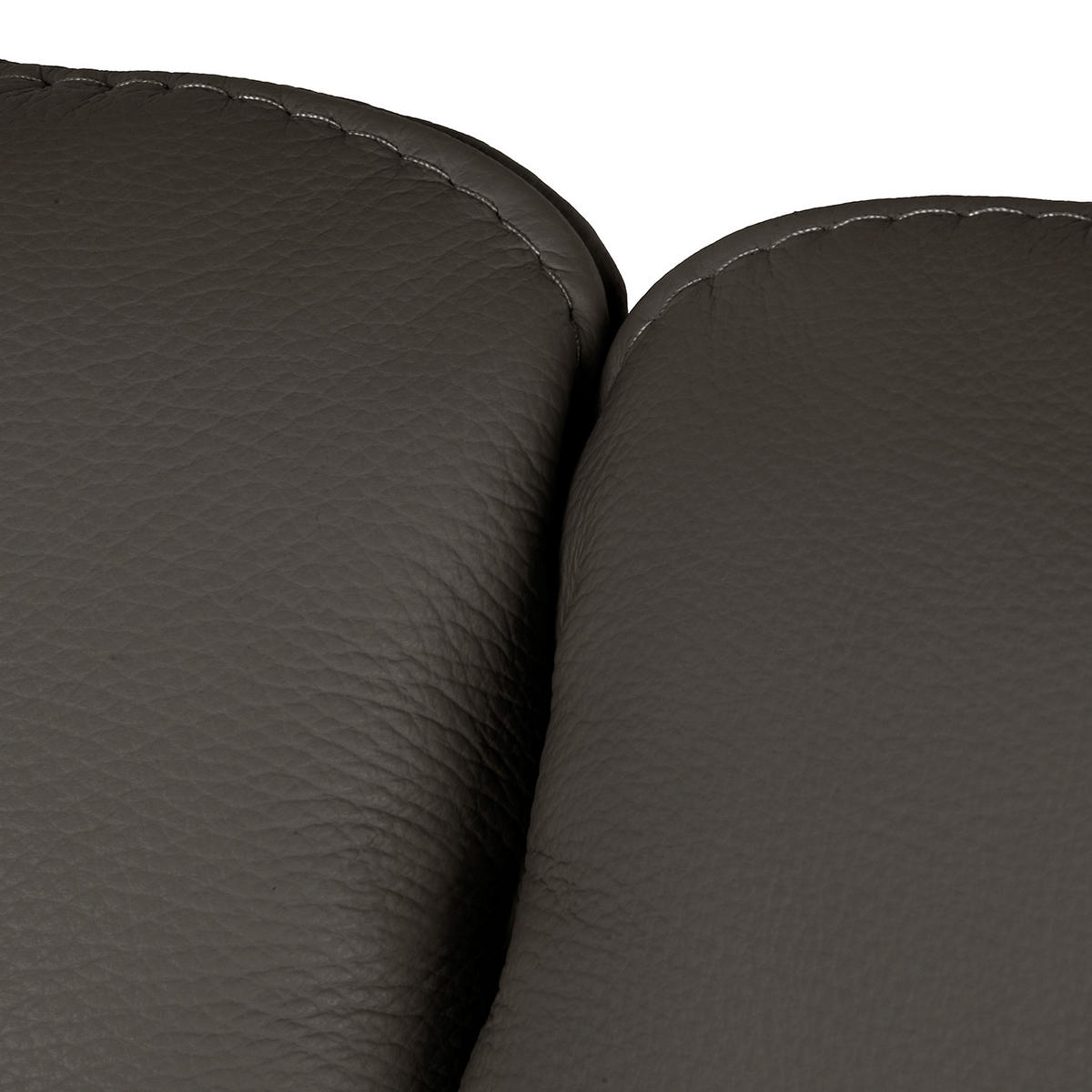 3-SITZER-SOFA Echtleder Dunkelbraun  - Dunkelbraun/Silberfarben, Design, Leder/Metall (214/90/88cm) - Livetastic