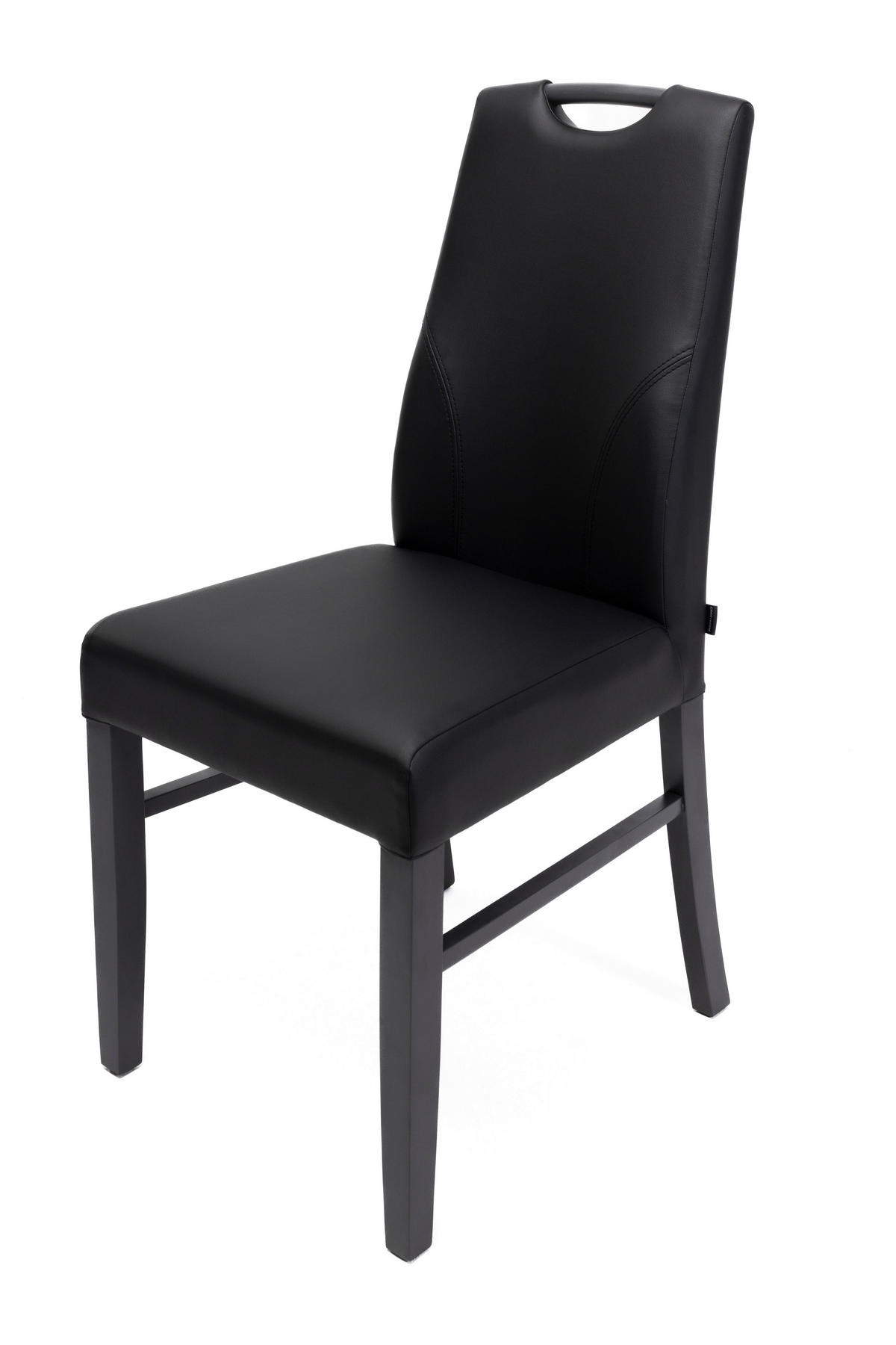 STUHL in Holz, Textil Schwarz  - Schwarz, KONVENTIONELL, Holz/Textil (43/97/65cm) - Carryhome