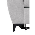 ECKSOFA Hellgrau Velours Bettkasten, Schlaffunktion, Rücken echt, Kopfteilverstellung, Liegefläche im Originalstoff  - Hellgrau/Schwarz, KONVENTIONELL, Textil/Metall (255/217cm) - Carryhome