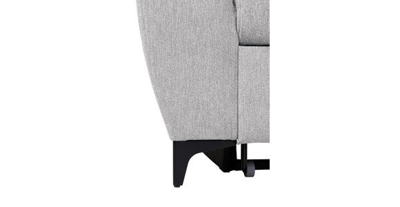ECKSOFA Hellgrau Velours Bettkasten, Schlaffunktion, Rücken echt, Kopfteilverstellung, Liegefläche im Originalstoff  - Hellgrau/Schwarz, KONVENTIONELL, Textil/Metall (255/217cm) - Carryhome