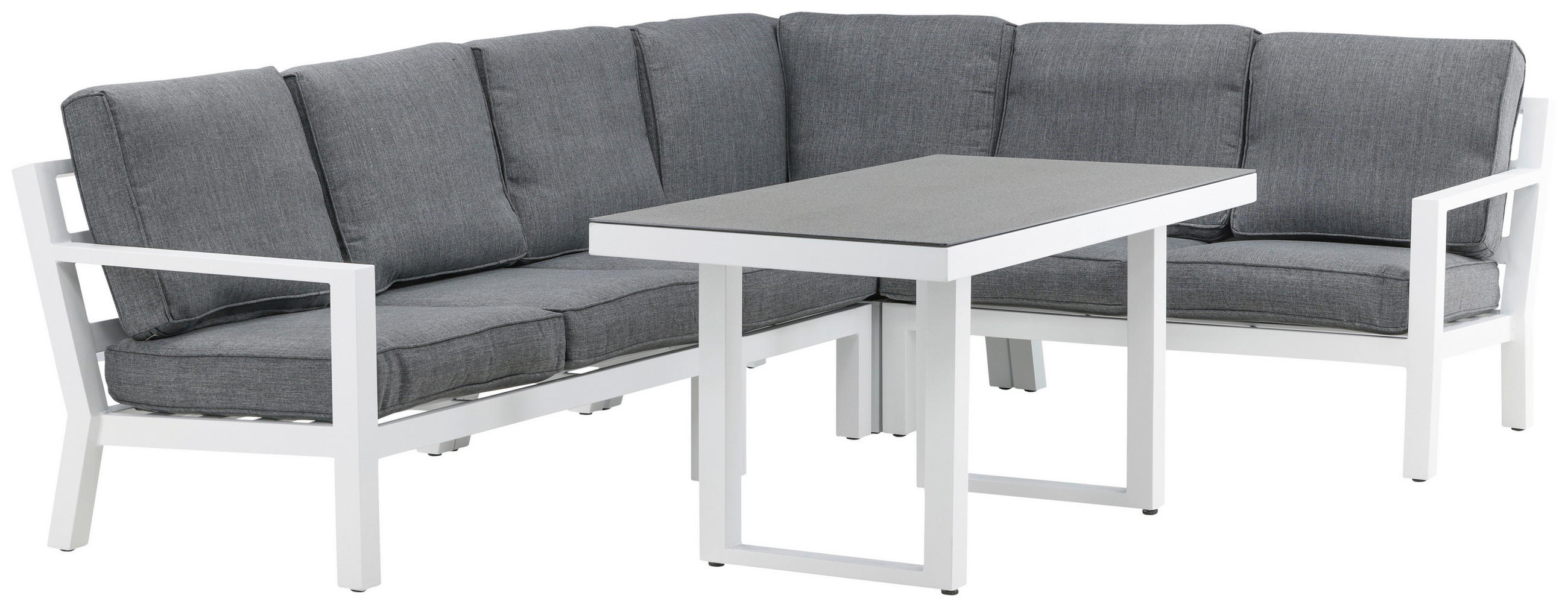 LOUNGEGRUPP 2 delar  - vit/grå, Basics, metall/textil