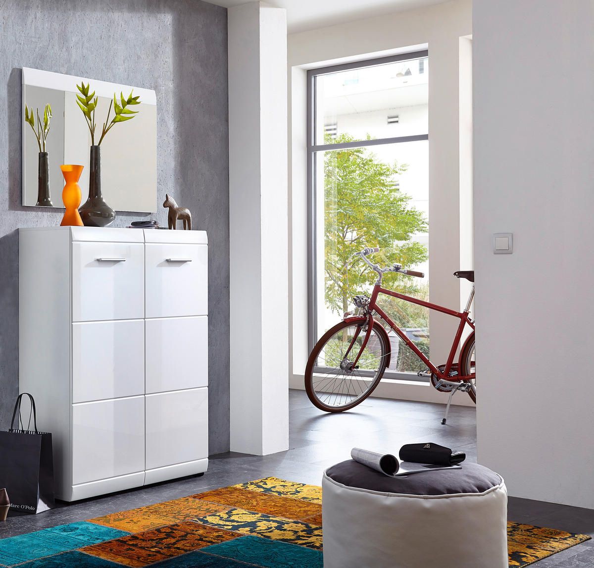 GARDEROBE 2-teilig  in 90/200/39 cm  - Weiss, Design, Holzwerkstoff (90/200/39cm) - Carryhome