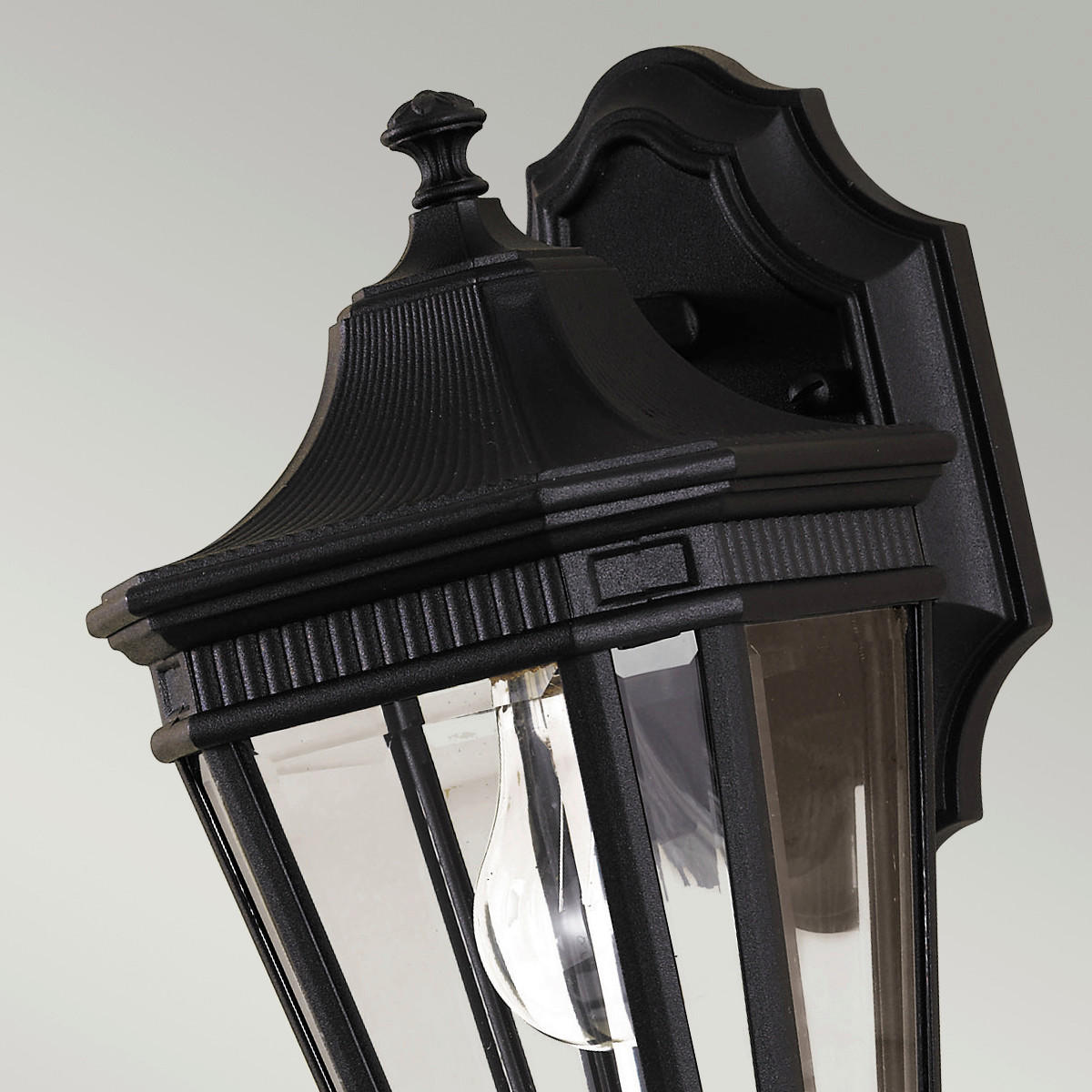 AUSSENWANDLEUCHTE - Schwarz, Konventionell, Glas/Metall (16.5/29.2 /19.7cm) - Elstead Lighting
