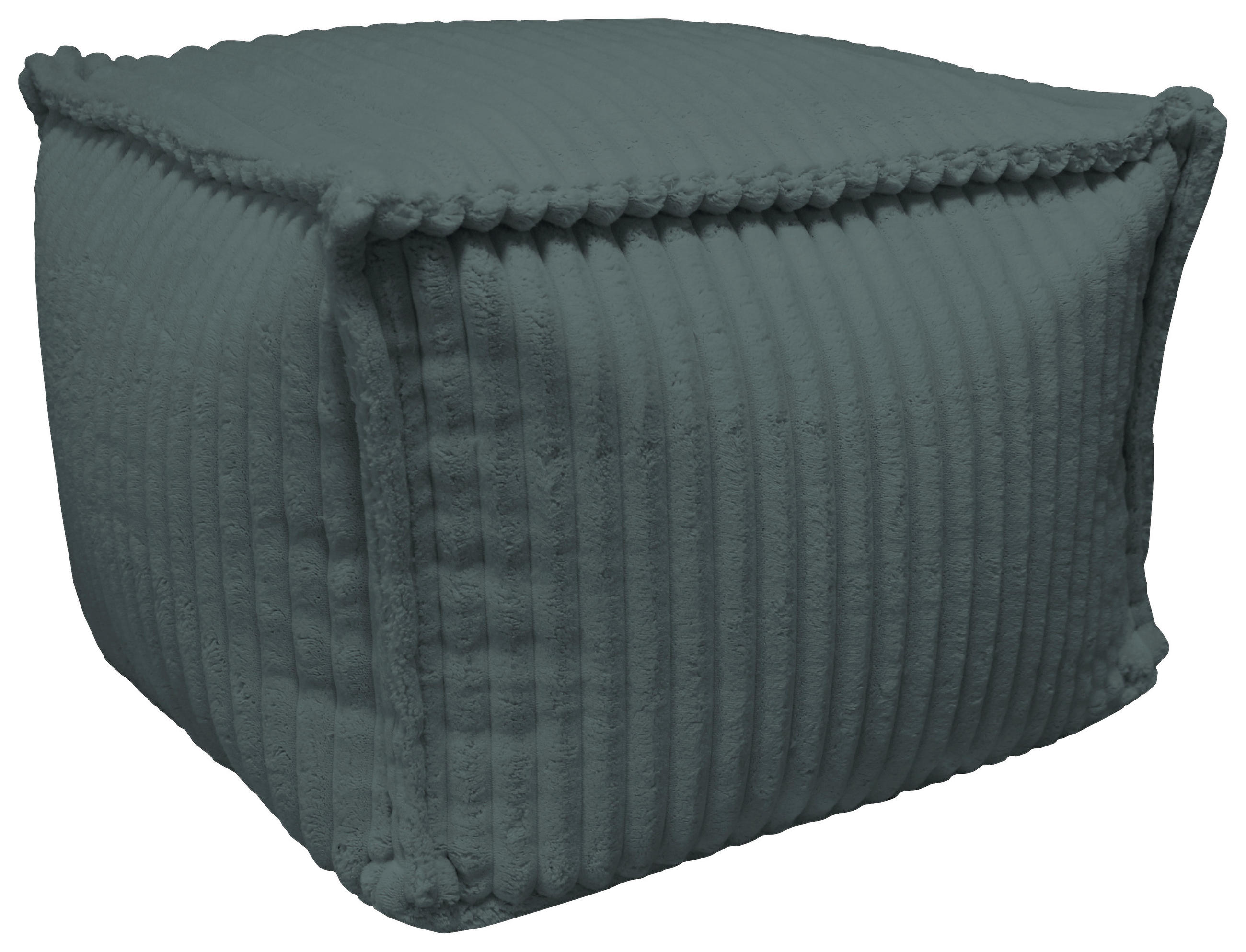 POUF Cord Dunkelgrau 70/70/40 cm  - Dunkelgrau, Design, Textil (70/70/40cm) - Ambia Home