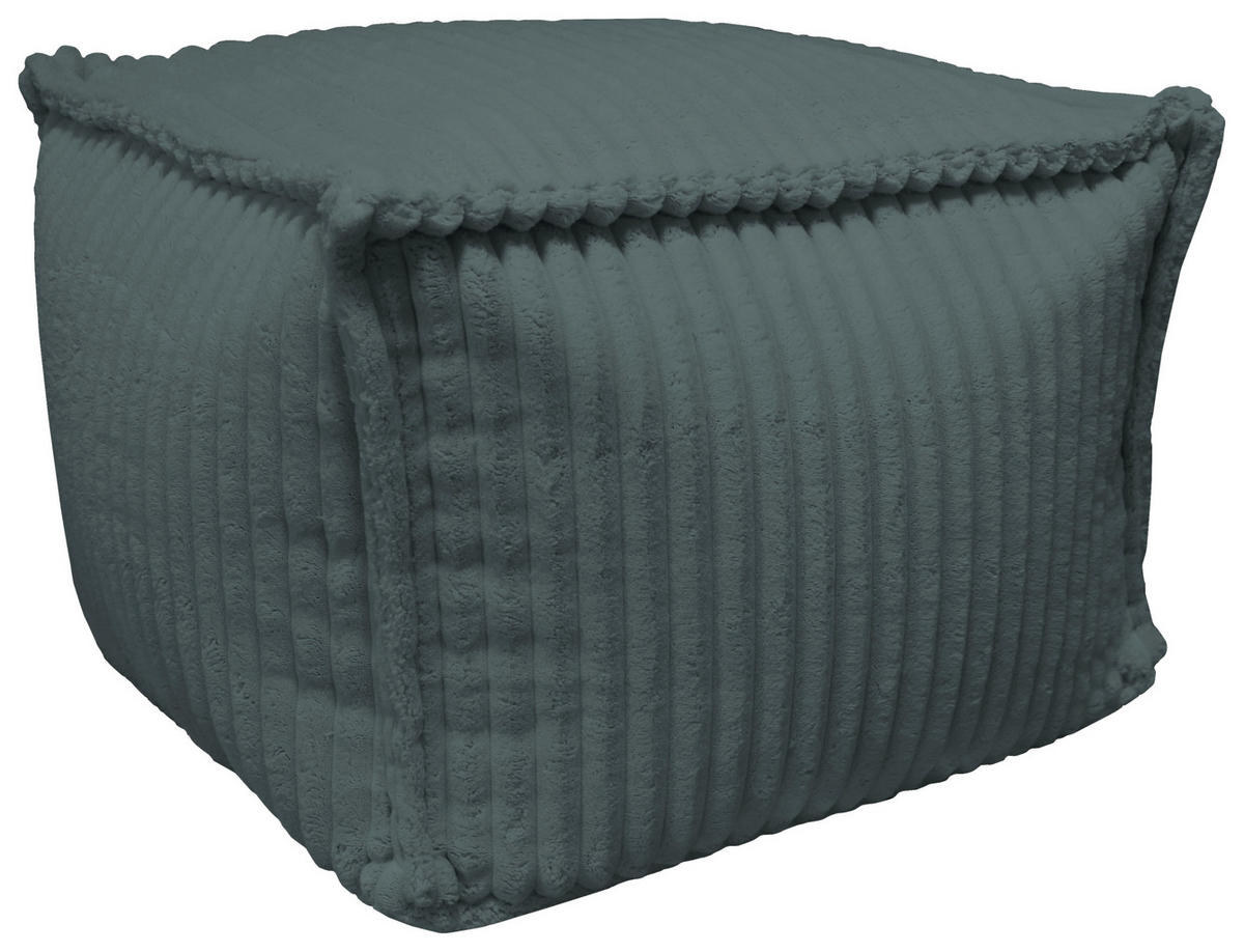 POUF Cord Dunkelgrau 70/70/40 cm  - Dunkelgrau, Design, Textil (70/70/40cm) - Ambia Home