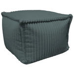 POUF Cord Dunkelgrau 70/70/40 cm  - Dunkelgrau, Design, Textil (70/70/40cm) - Ambia Home