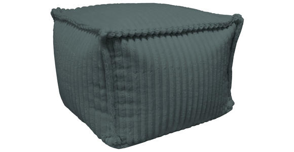 POUF Cord Dunkelgrau 70/70/40 cm  - Dunkelgrau, Design, Textil (70/70/40cm) - Ambia Home