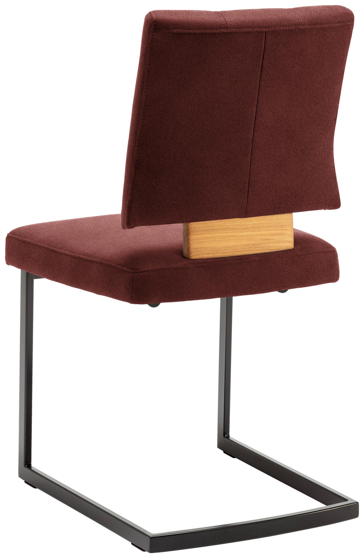 SCHWINGSTUHL  in Stahl Mikrofaser  - Eichefarben/Rot, Design, Holz/Textil (50/88/60cm) - Venda