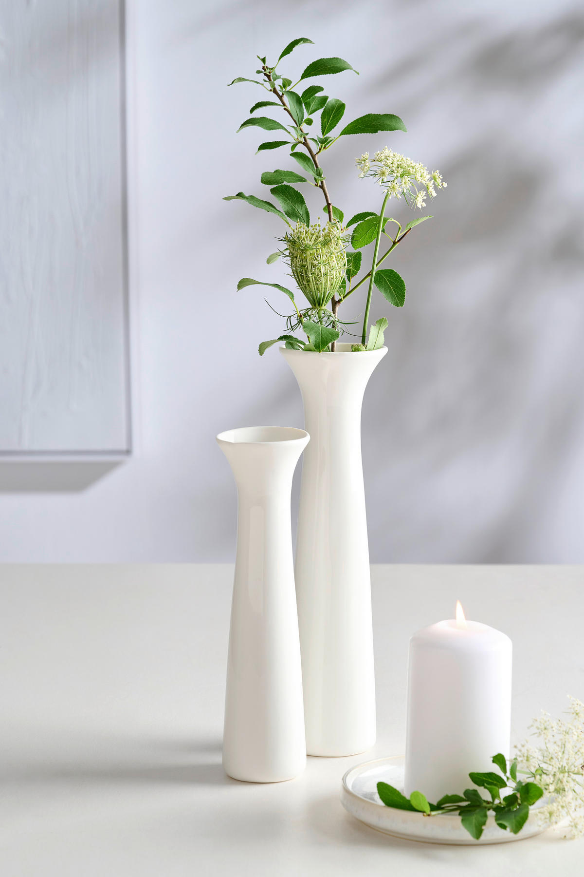 VASE  - Weiß, Basics, Keramik (5,5/20cm)