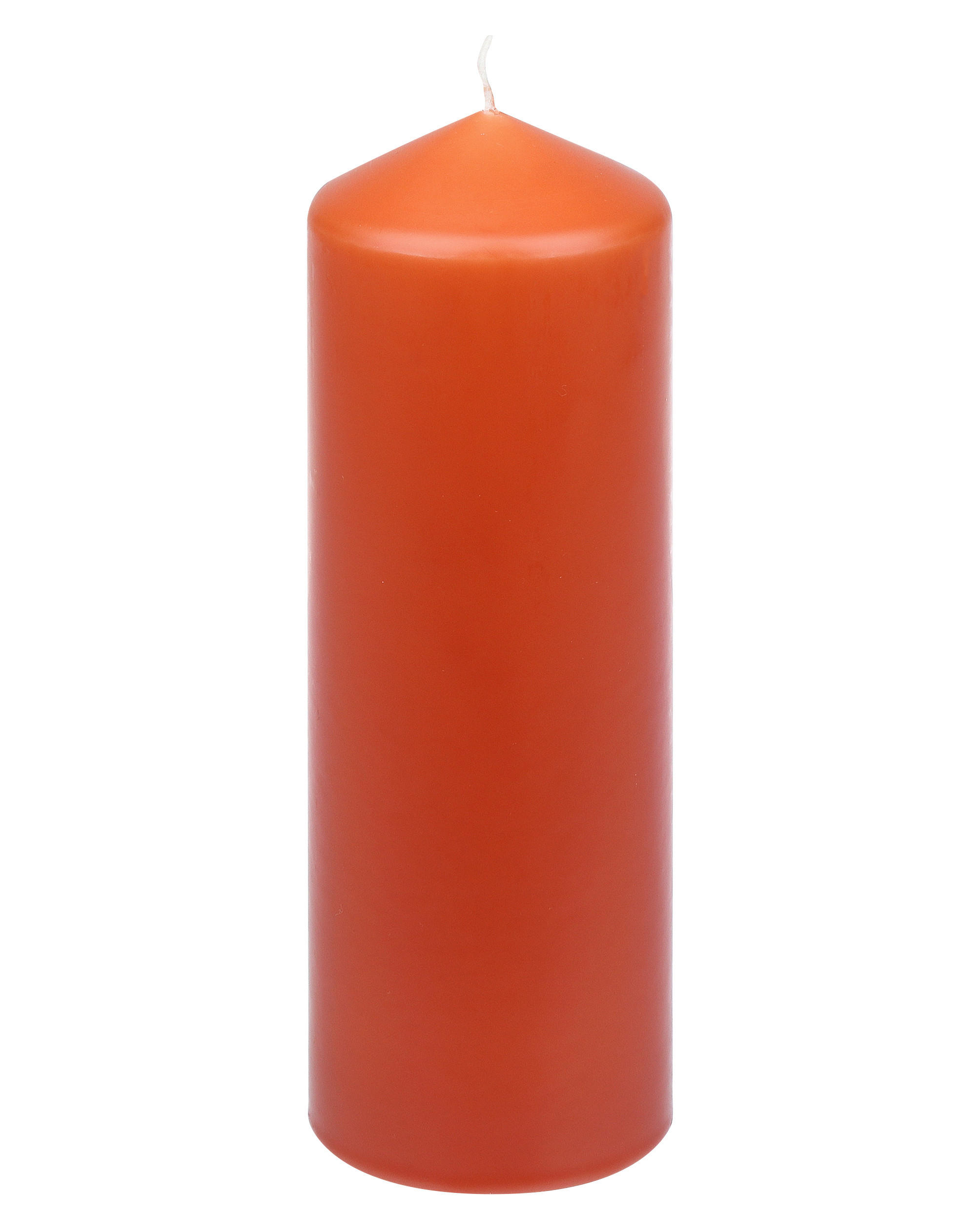 STUMPENKERZE  - Dunkelorange, Basics, Naturmaterialien (6,7/20,0cm)