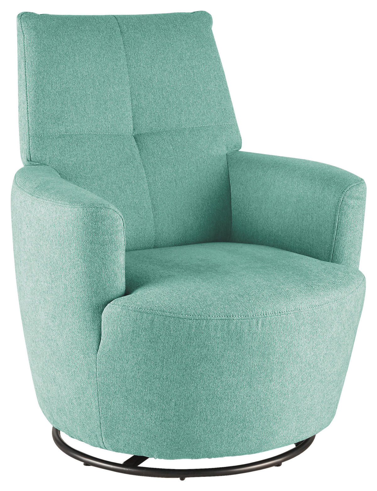 SESSEL Webstoff Türkis    - Türkis/Schwarz, Design, Textil/Metall (80/96/88cm) - SetOne by Musterring