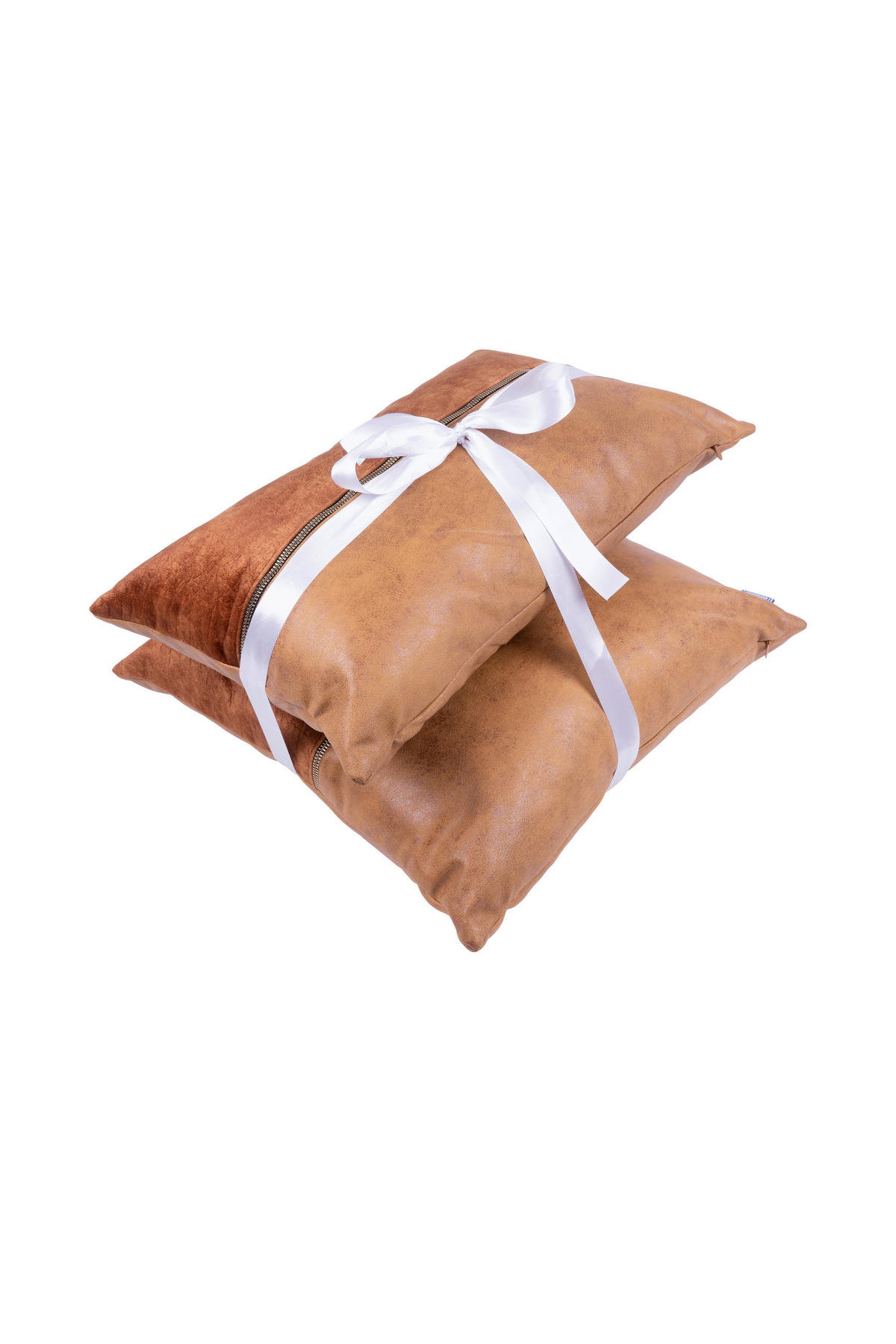 ZIERKISSENSET 2-teilig 30x45/50x45 cm  - Terracotta/Cappuccino, KONVENTIONELL, Textil (30x45/50x45cm)