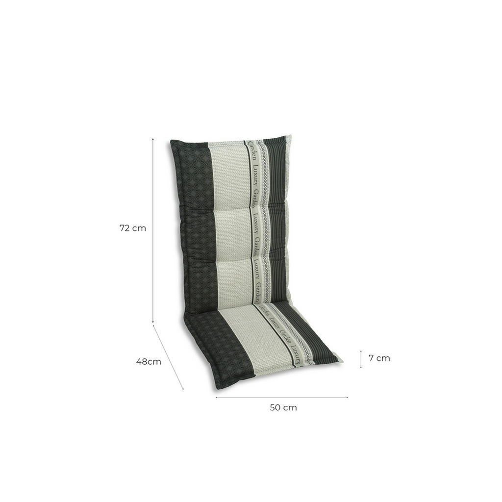 Thumbnail - Xxxl Sesselauflagenset, Anthrazit, Textil, 4-teilig, Schriftzug, Füllung: Schaumstoff, Vlies, 50x7x120 cm, Oeko-Tex® Sta...