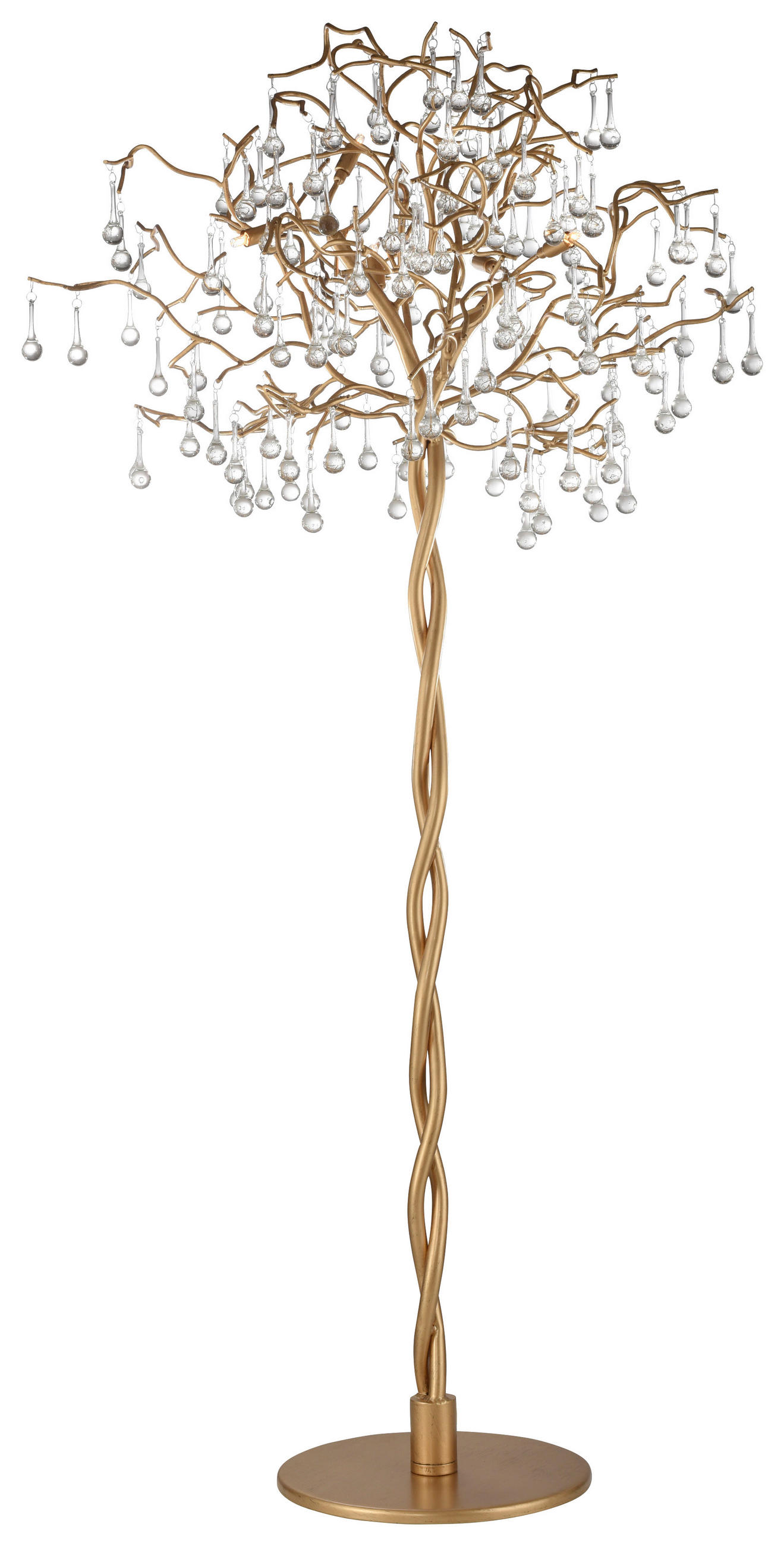 STOJACÍ LAMPA, 70/70/180 cm - barvy mosazi, Lifestyle, kov/sklo (70/70/180cm) - Paul Neuhaus