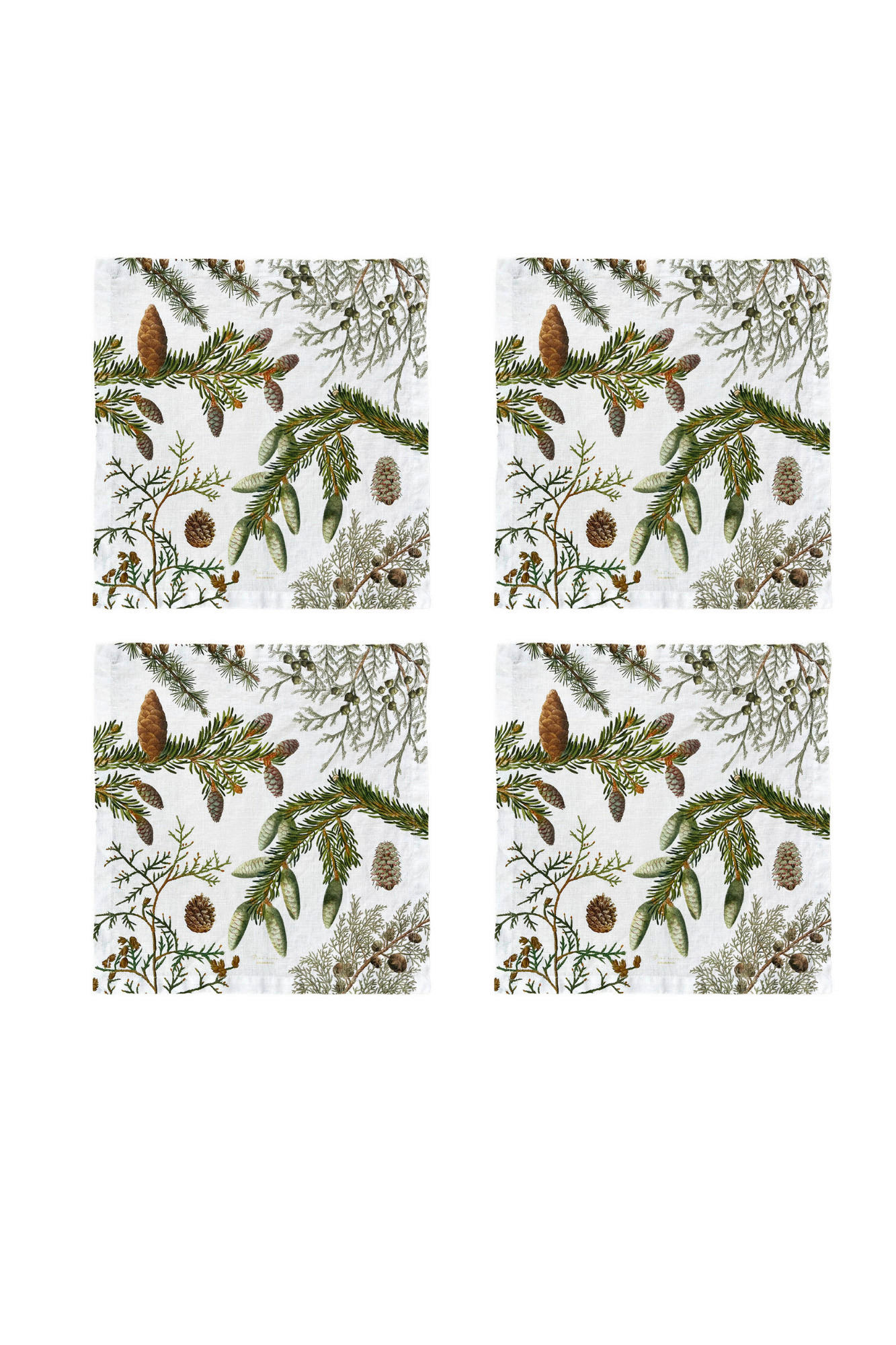 XXXLutz Stoffserviette Pine Trees Braun 45x45 cm