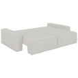 SCHLAFSOFA in Bouclé Creme  - Creme/Schwarz, Design, Kunststoff/Textil (250/83/115cm) - Ambia Home