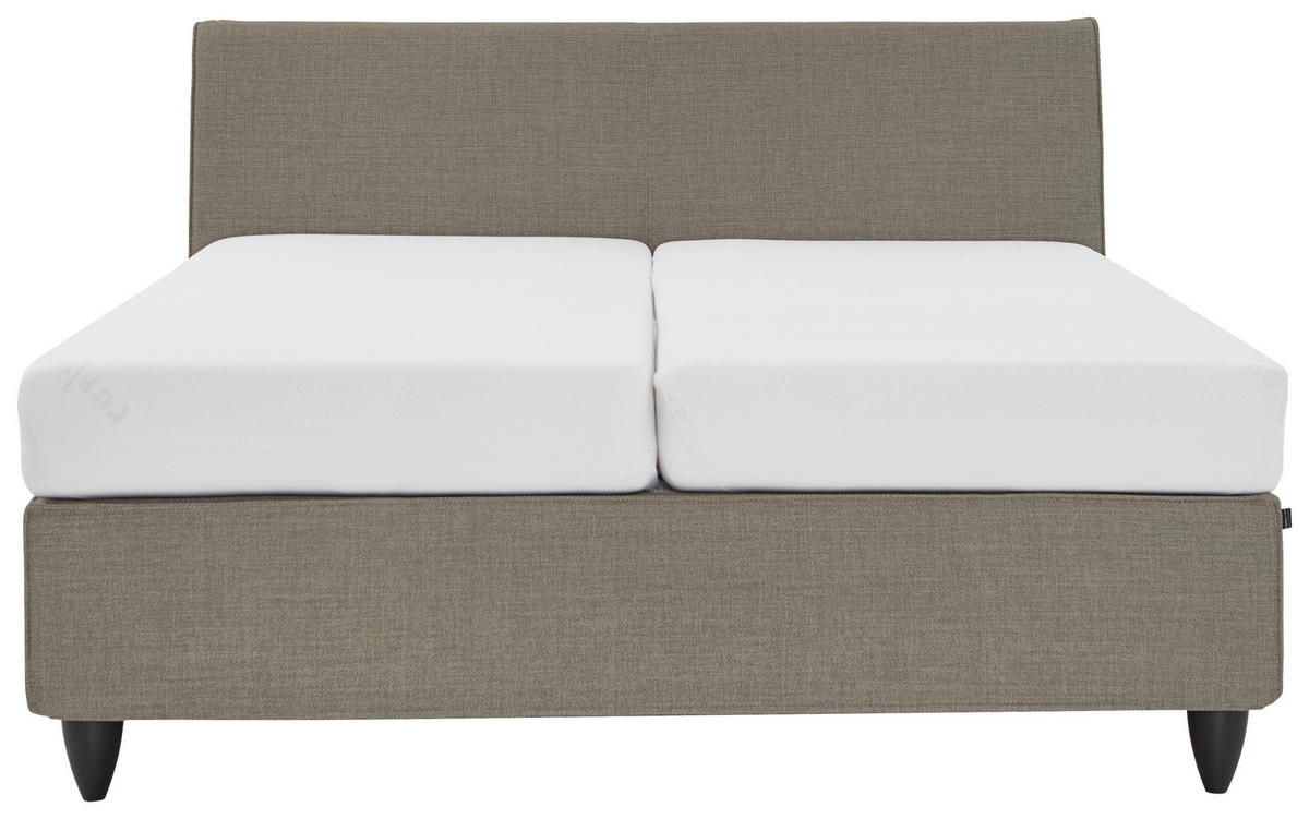 BOXSPRINGBETT 200/200 cm  in Beige  - Beige/Schwarz, Design, Holzwerkstoff/Kunststoff (200/200cm) - RUF Betten
